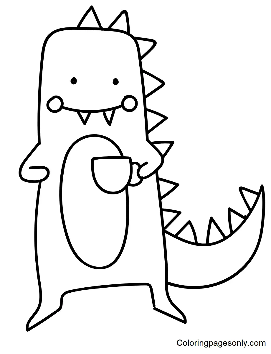 Tyrannosaurus Rex Para Colorear 16