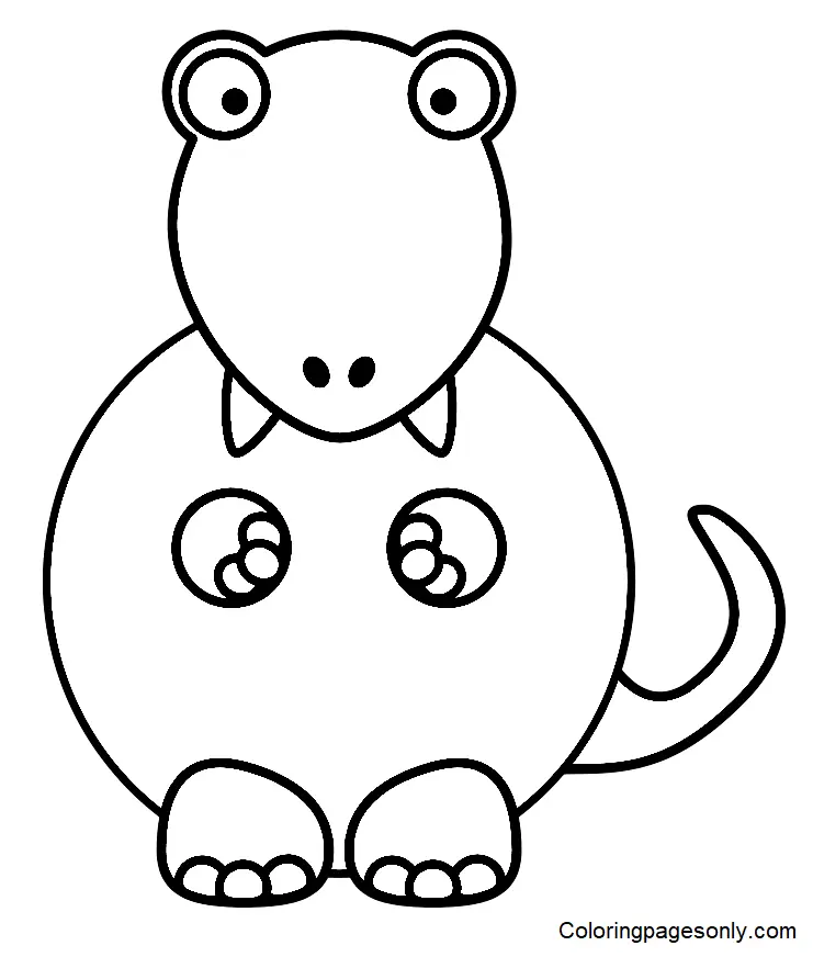 Tyrannosaurus Rex Para Colorear 17