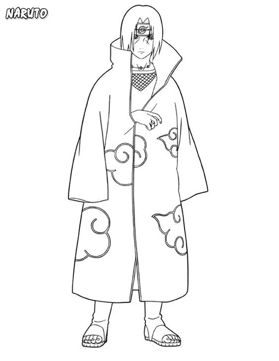Uchiha Itachi Para Colorir