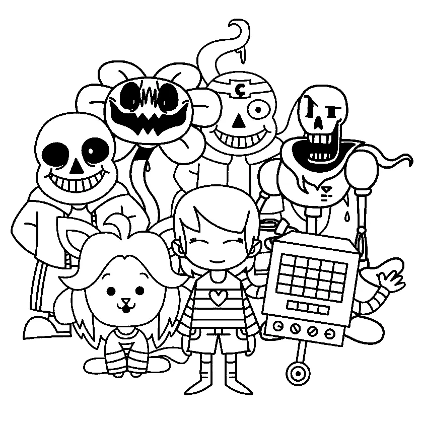 Undertale Coloring Pages 2