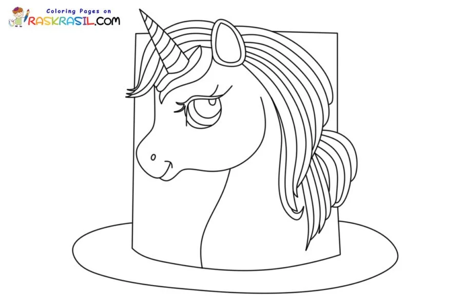 Desenhos de Bolo de Unicornio Para Colorir 5