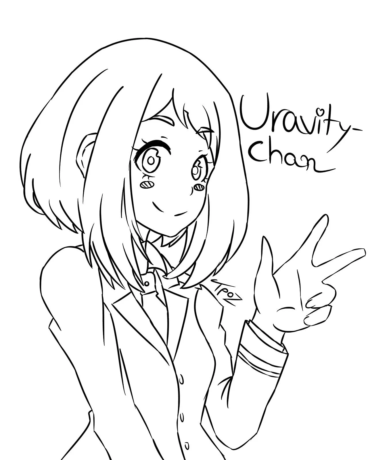 Uraraka Coloring Pages 15