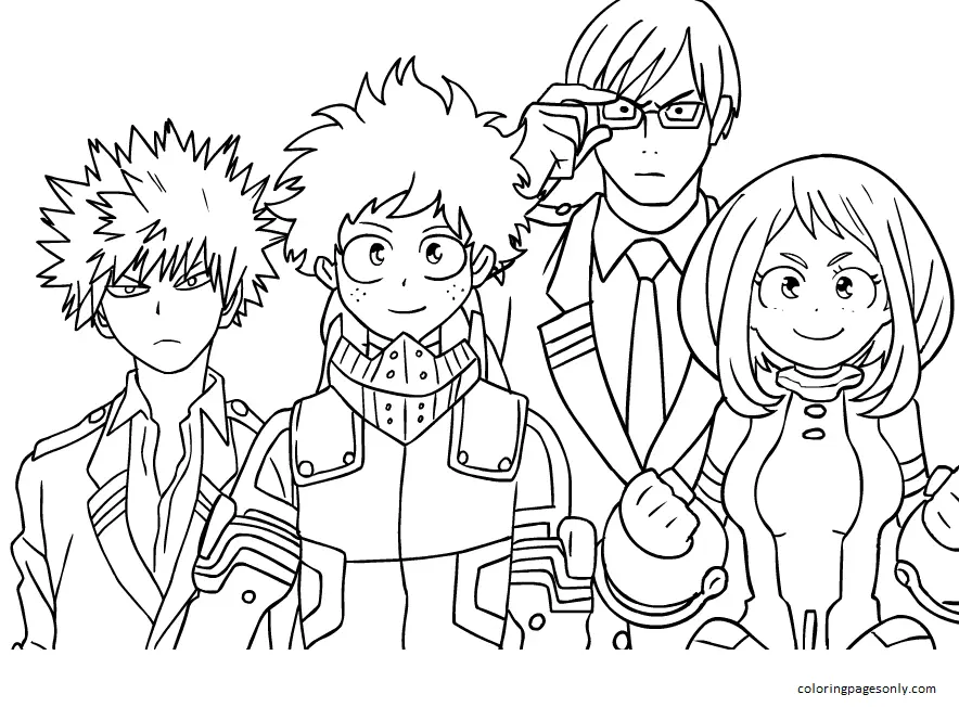 Uraraka Coloring Pages 17