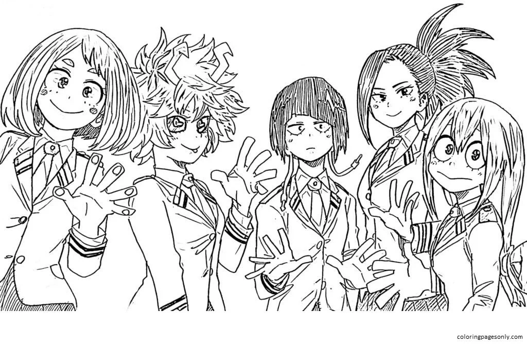 Uraraka Para Colorear 23