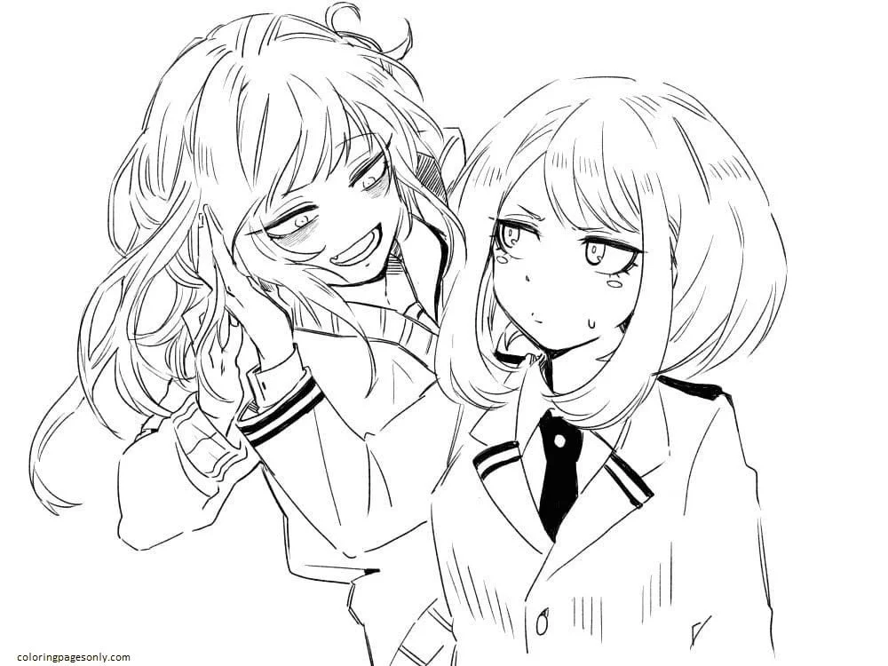 Uraraka Para Colorear 24