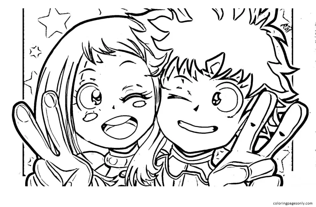 Uraraka Ausmalbilder 27