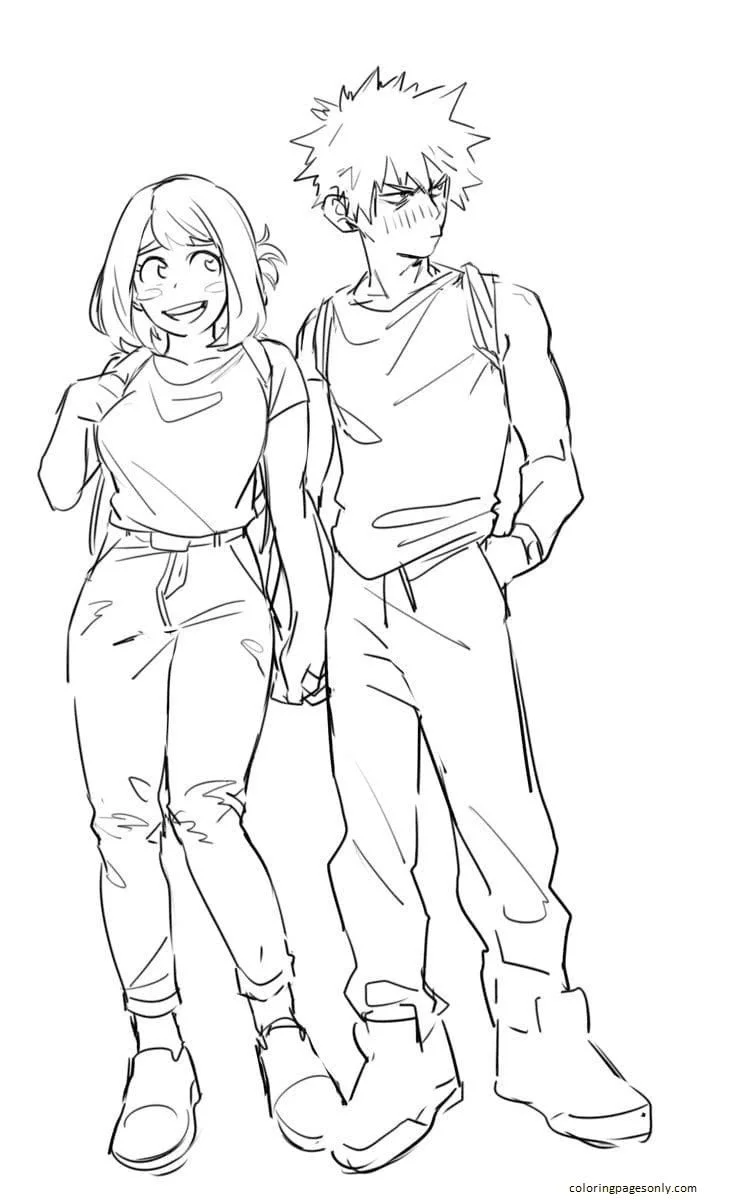 Uraraka Para Colorear 30