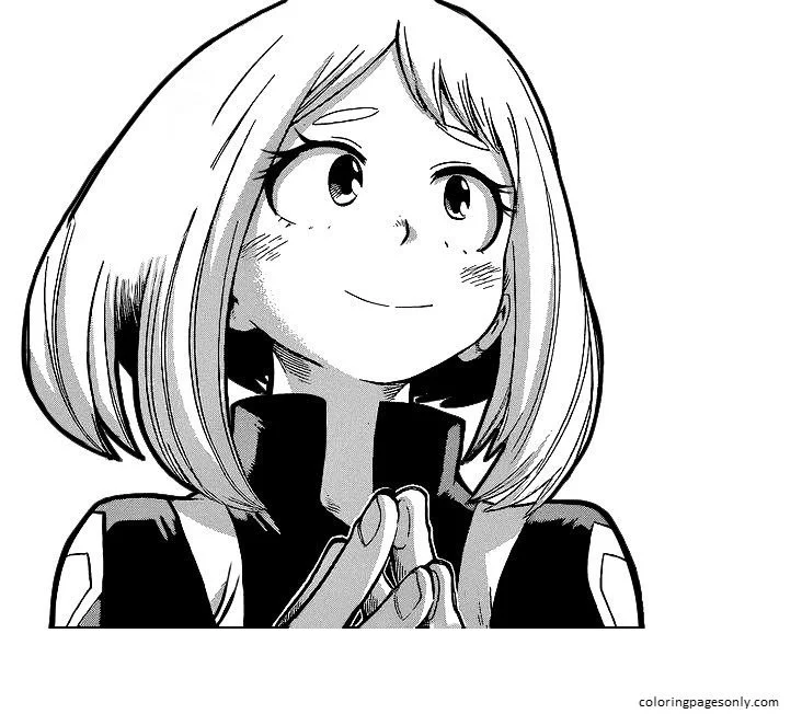 Uraraka Coloring Pages 38