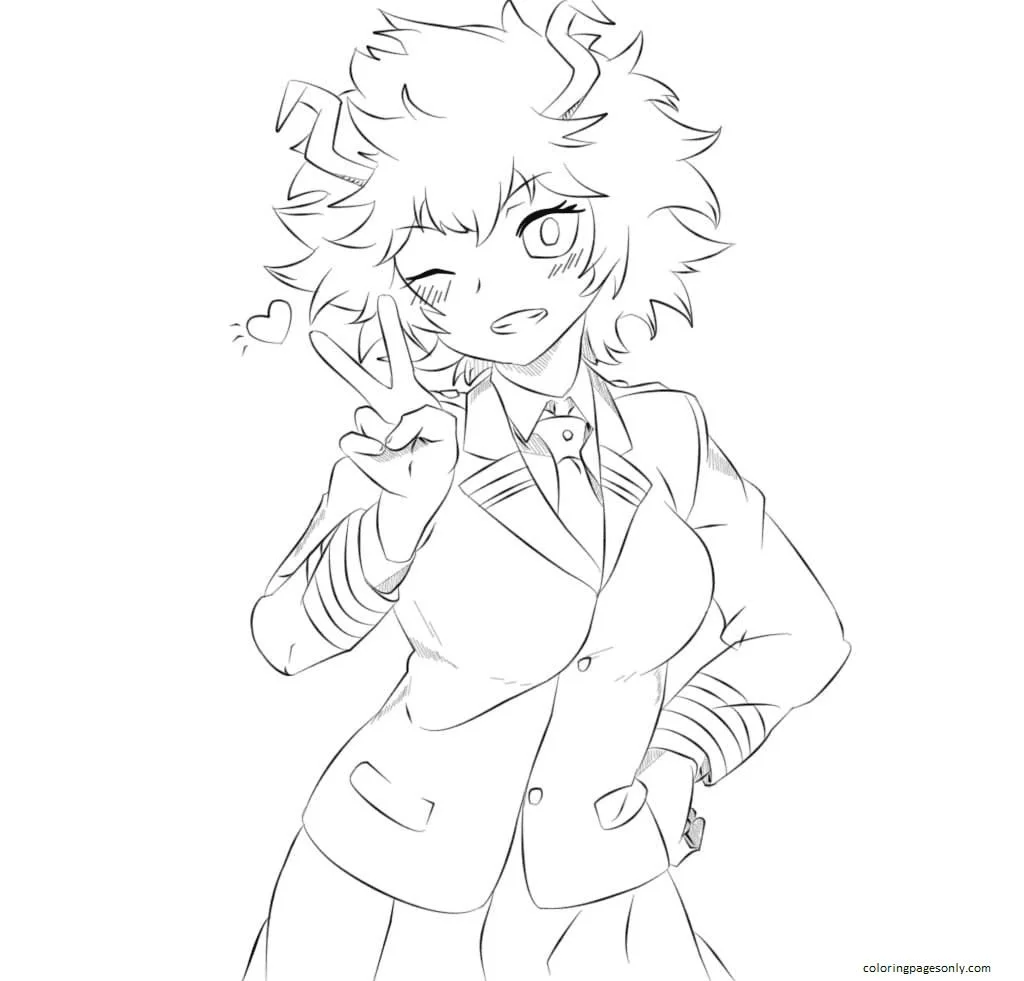 Uraraka Para Colorear 39