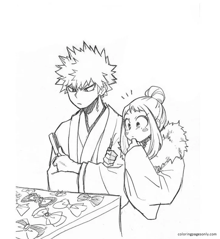 Uraraka Coloring Pages 40