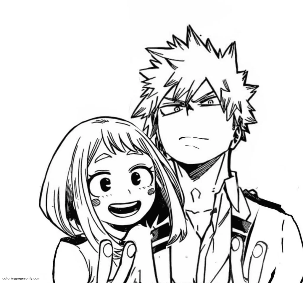 Uraraka Coloring Pages 41