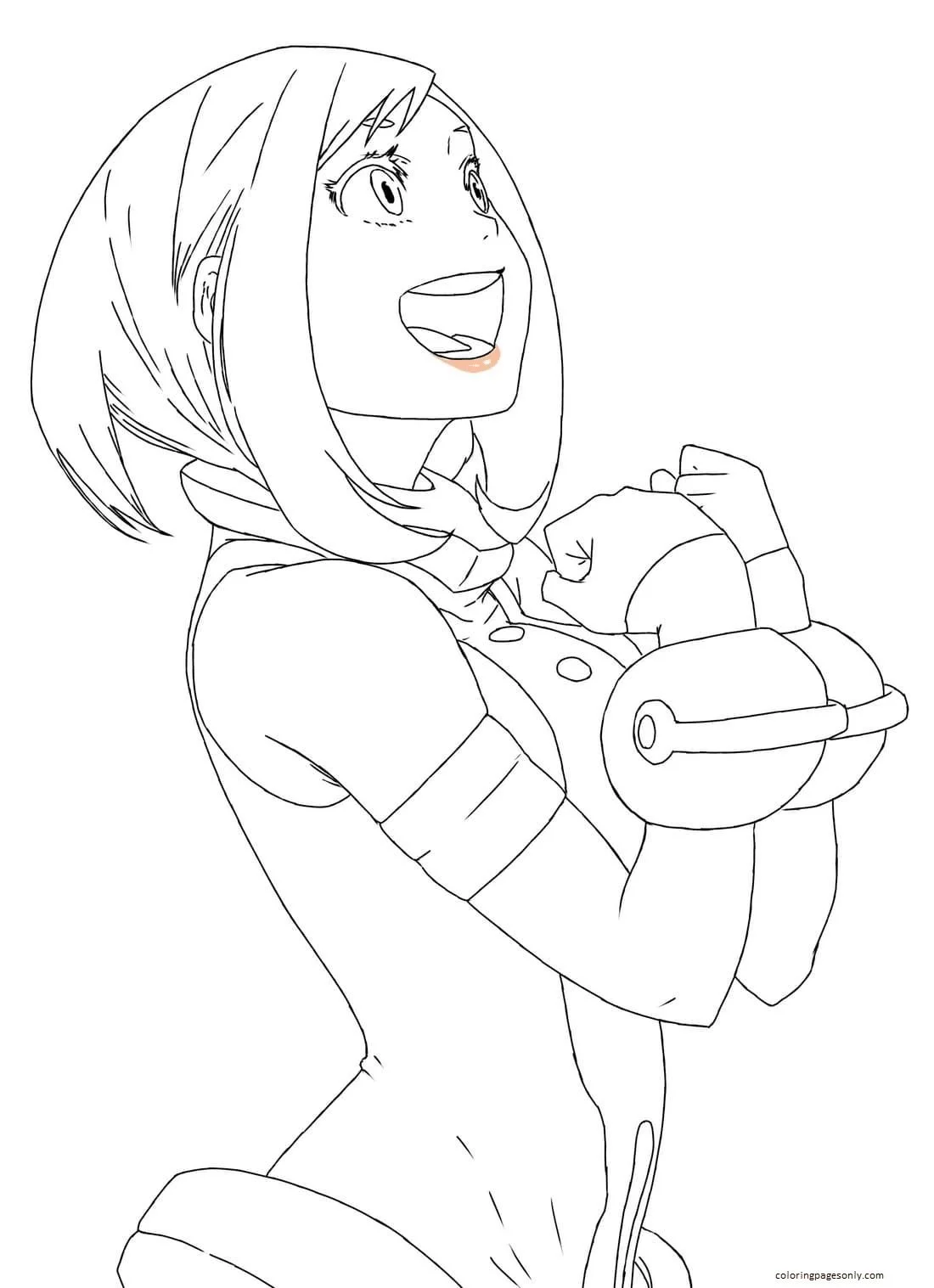 Uraraka Para Colorear 46
