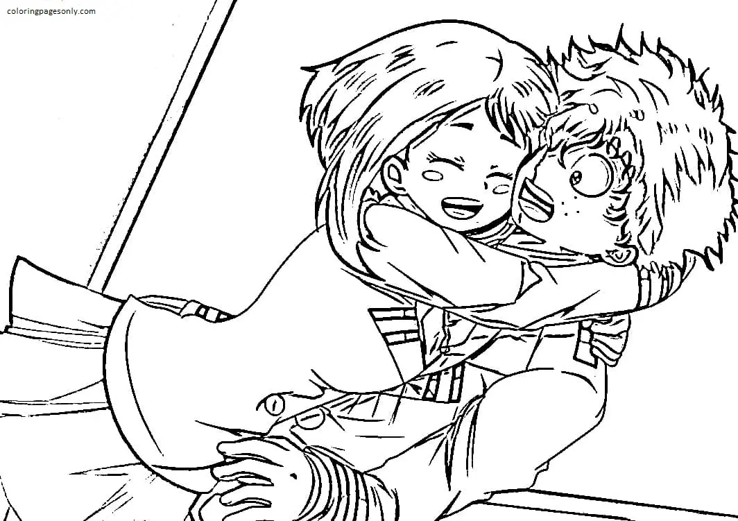 Uraraka Coloring Pages 50