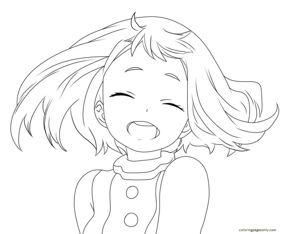 Uraraka Para Colorear 51