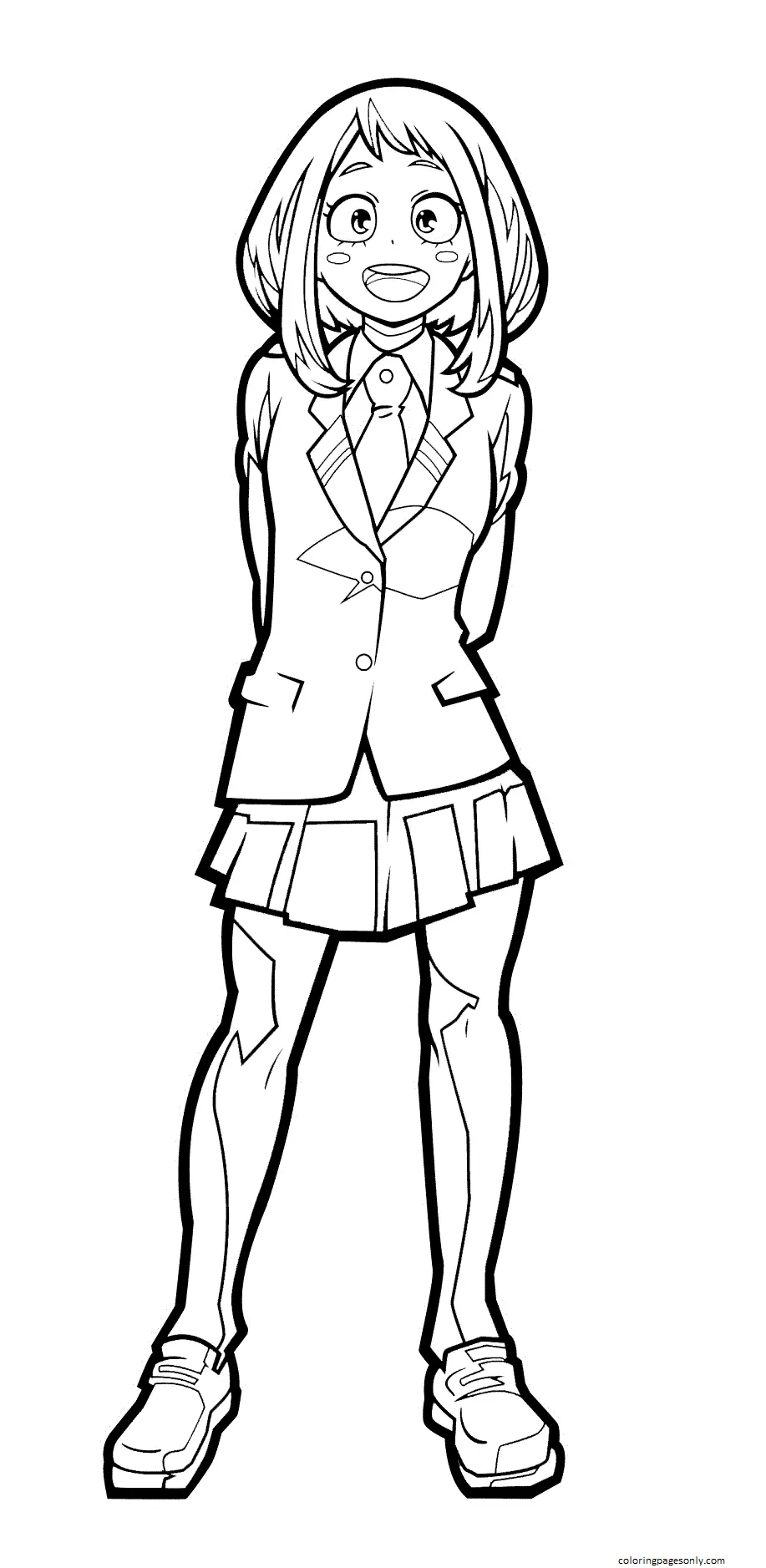 Uraraka Para Colorear 52