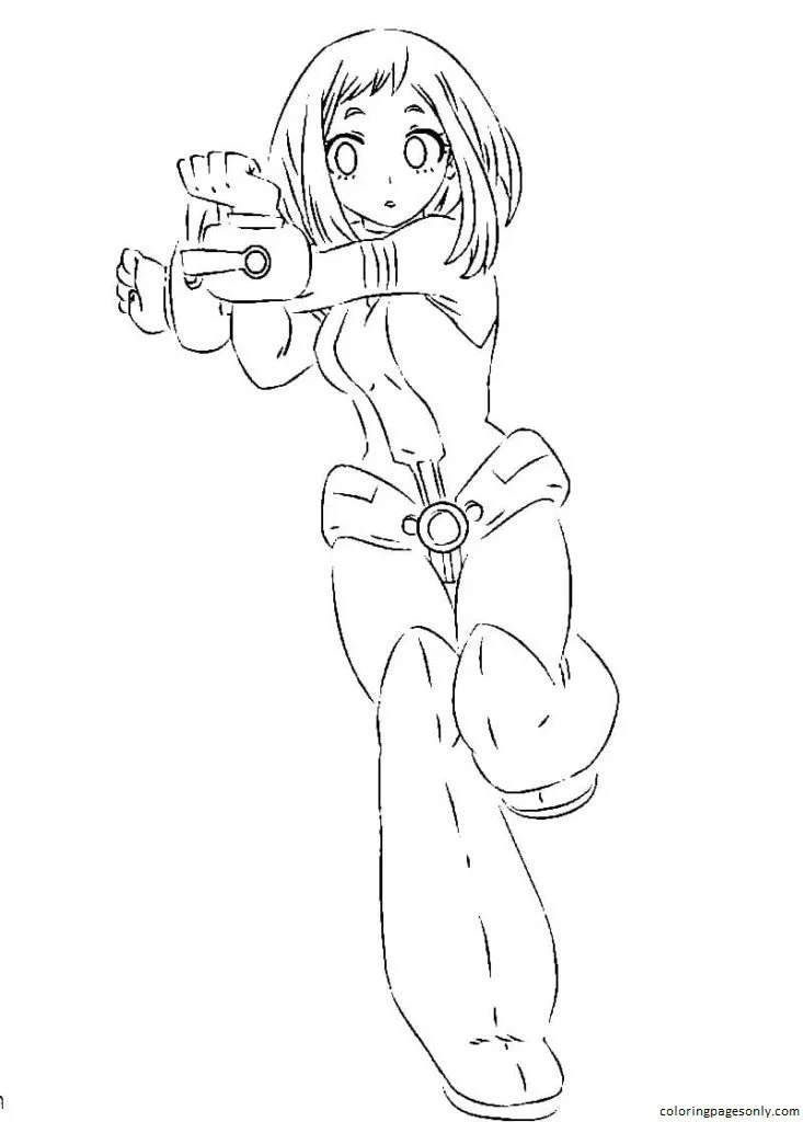 Uraraka Para Colorear 54