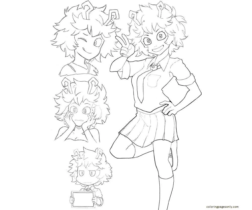 Uraraka Para Colorear 55