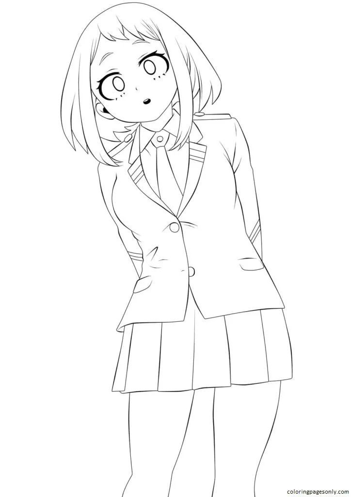 Uraraka Coloring Pages 56