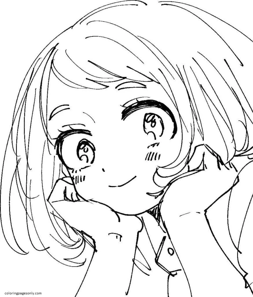 Uraraka Coloring Pages 59