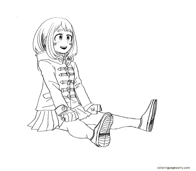 Uraraka Para Colorear 66