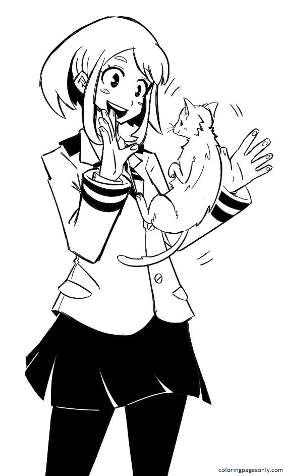 Uraraka Para Colorear 67