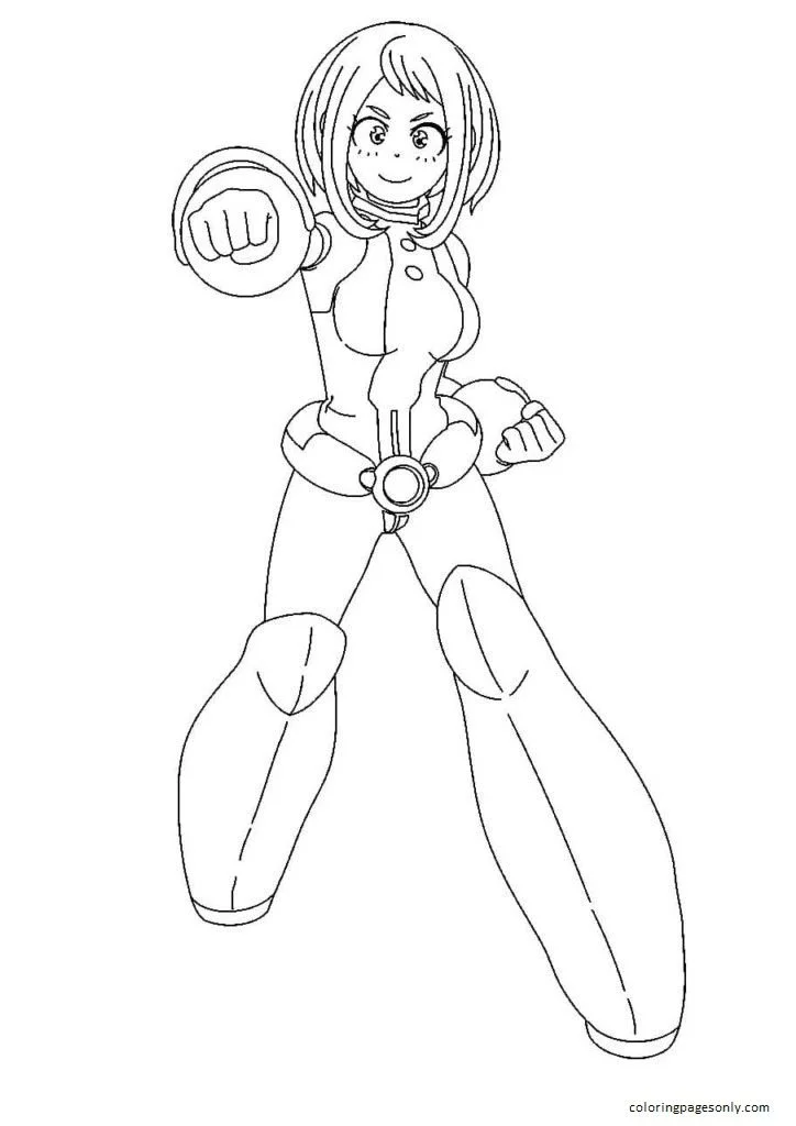 Uraraka Coloring Pages 71