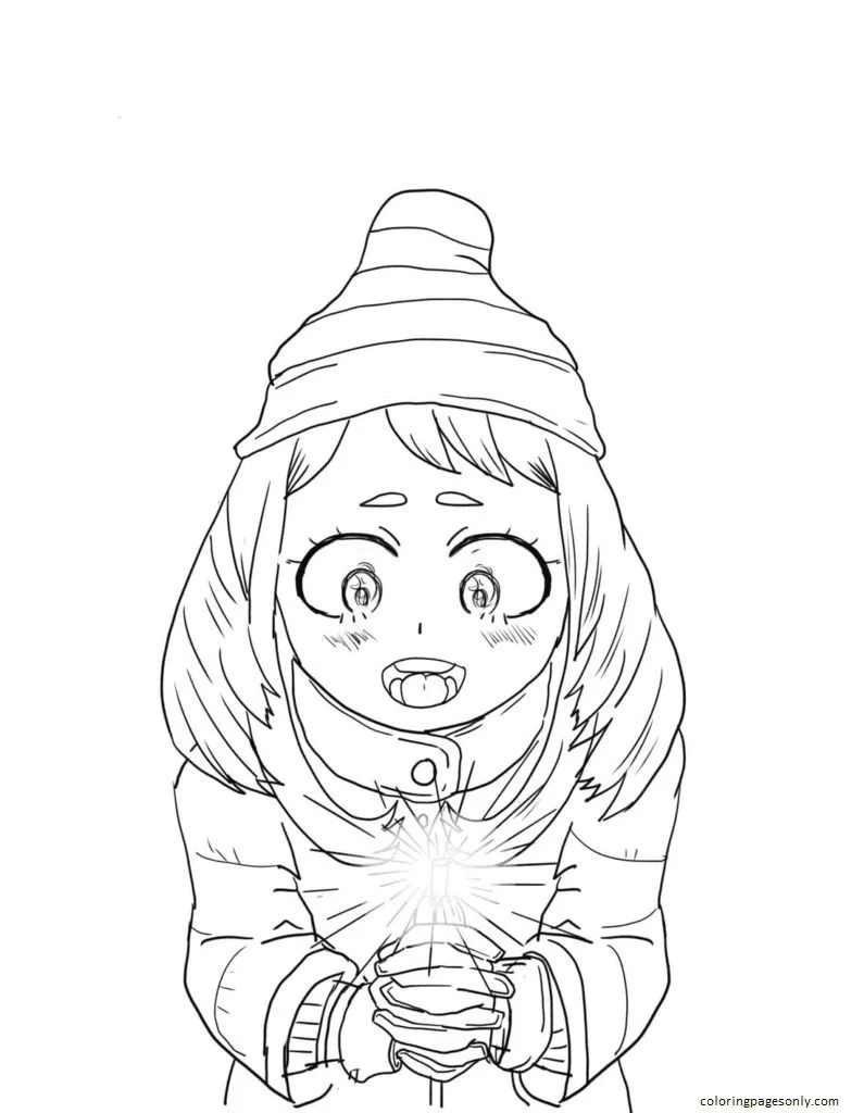 Uraraka Para Colorear 77