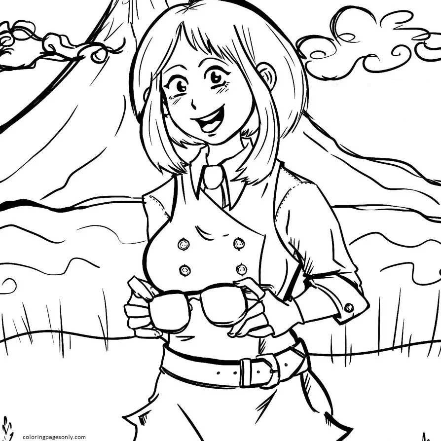Uraraka Para Colorear 78