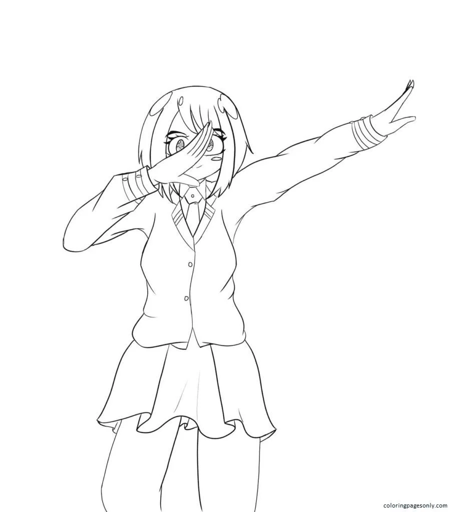 Desenhos de Uraraka Para Colorir 81