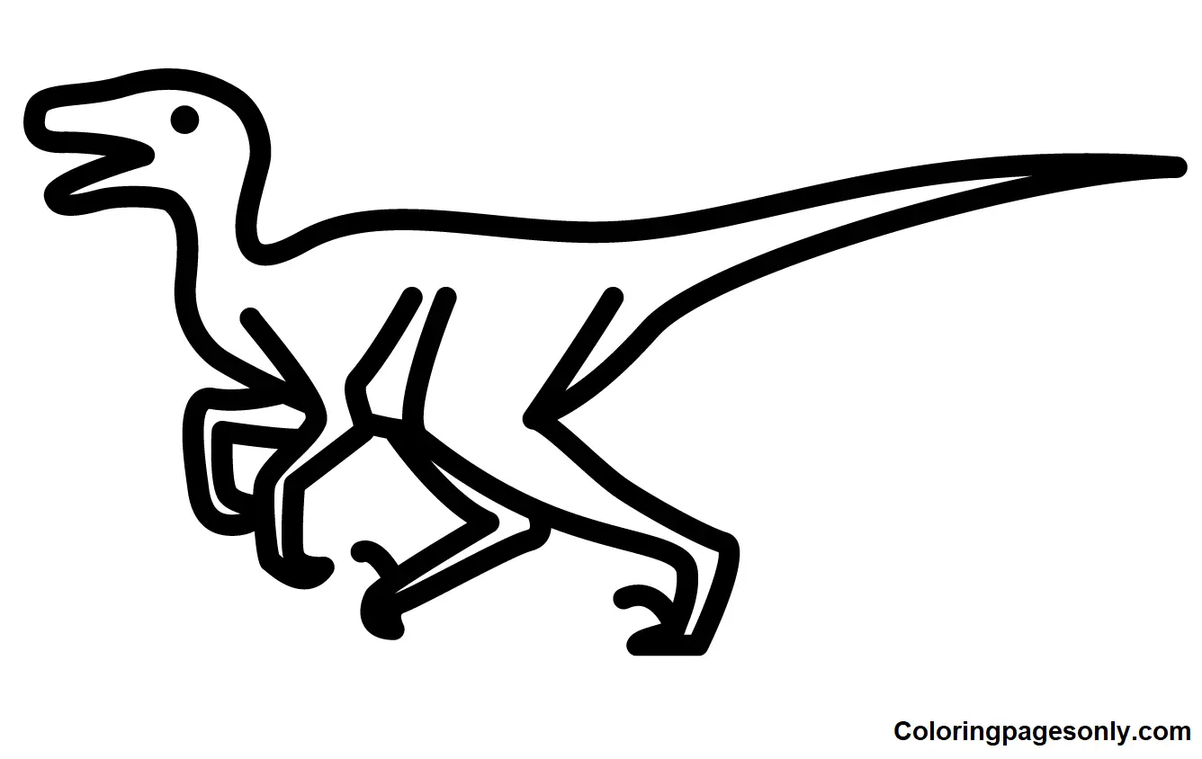 Velociraptor Para Colorear