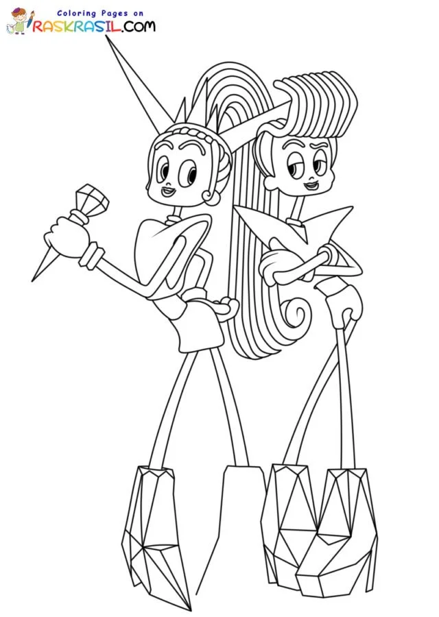 Desenhos de Velvet e Veneer Para Colorir 3