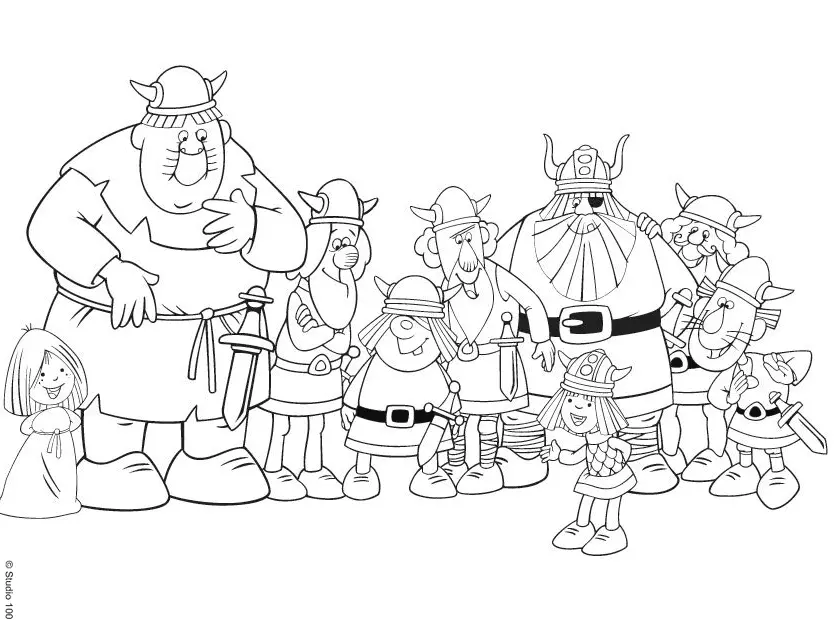 Vicky El Vikingo Para Colorear 1