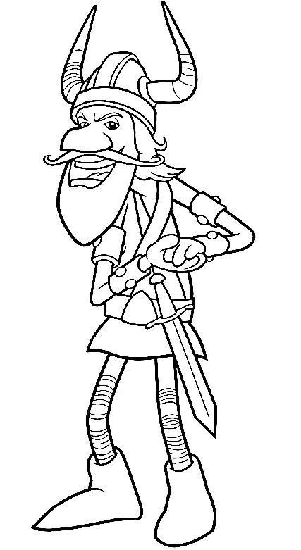 Vicky El Vikingo Para Colorear 10