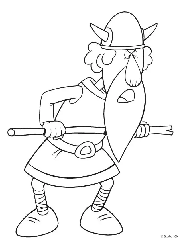 Vicky El Vikingo Para Colorear 16