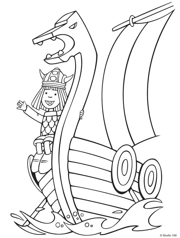 Vicky El Vikingo Para Colorear 19