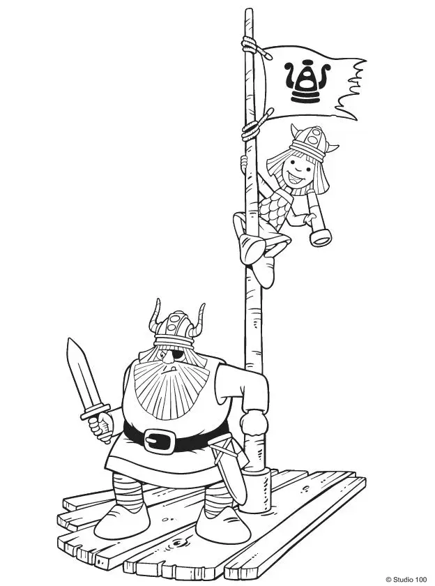 Vicky El Vikingo Para Colorear 24