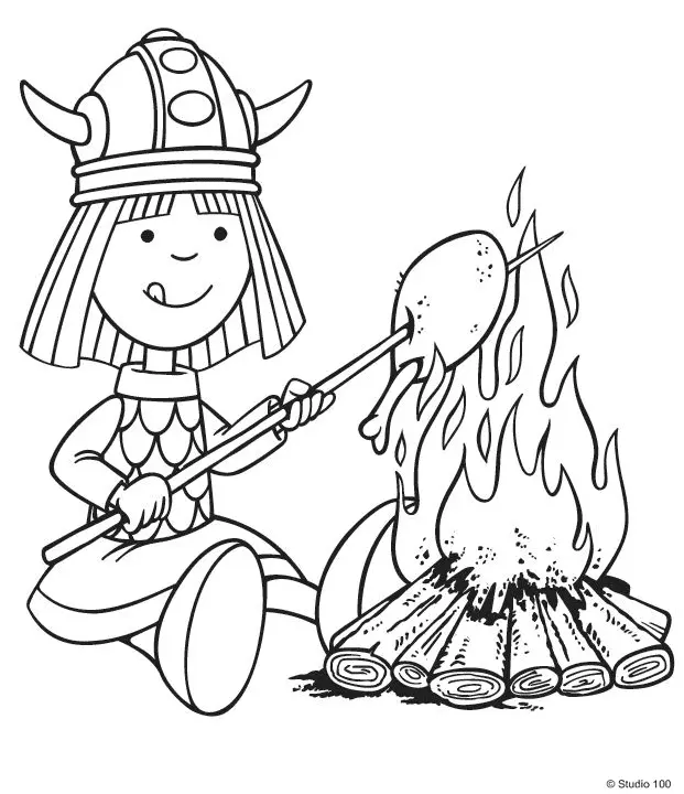 Vicky El Vikingo Para Colorear 30