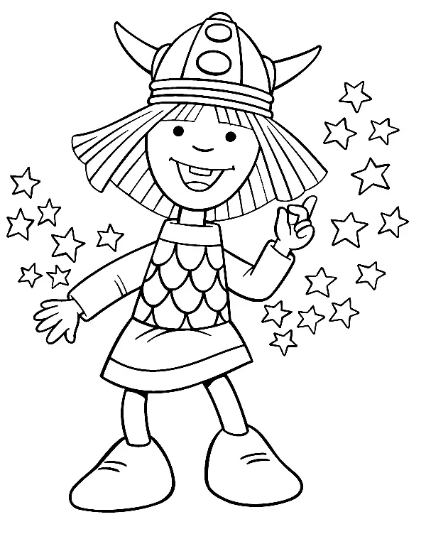 Vicky El Vikingo Para Colorear 44