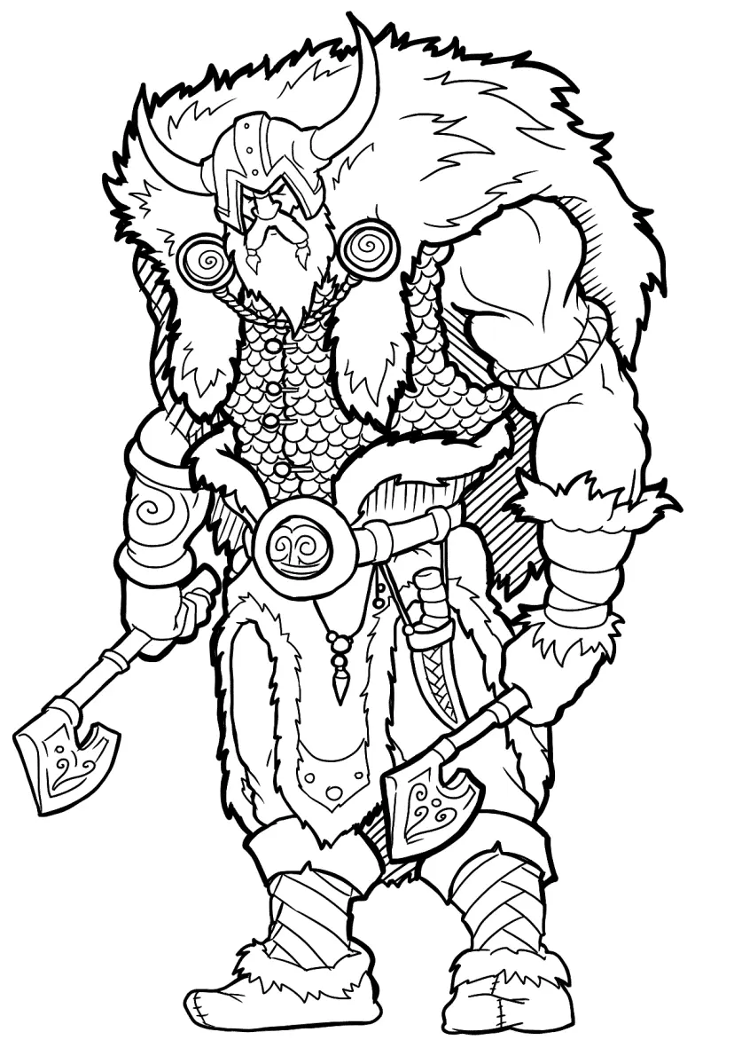 Desenhos de Vikings Para Colorir 13