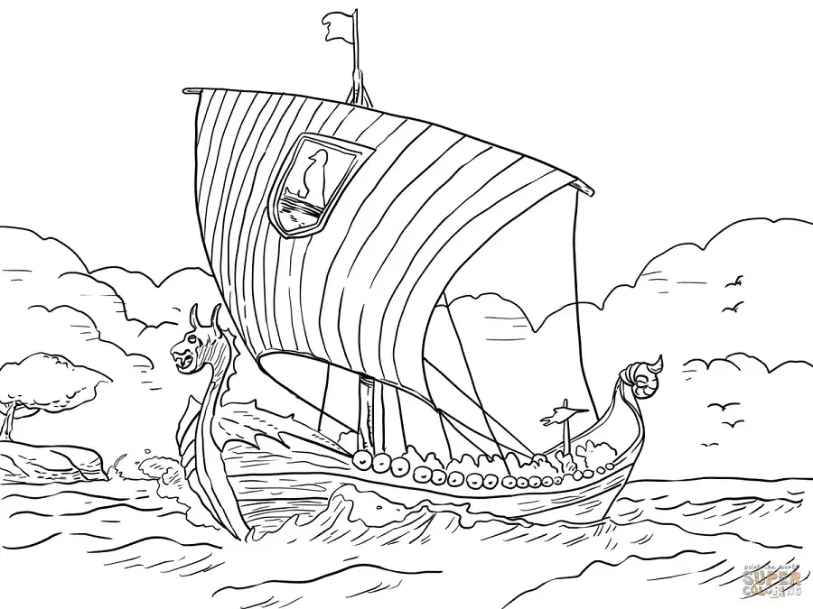 Desenhos de Vikings Para Colorir 16
