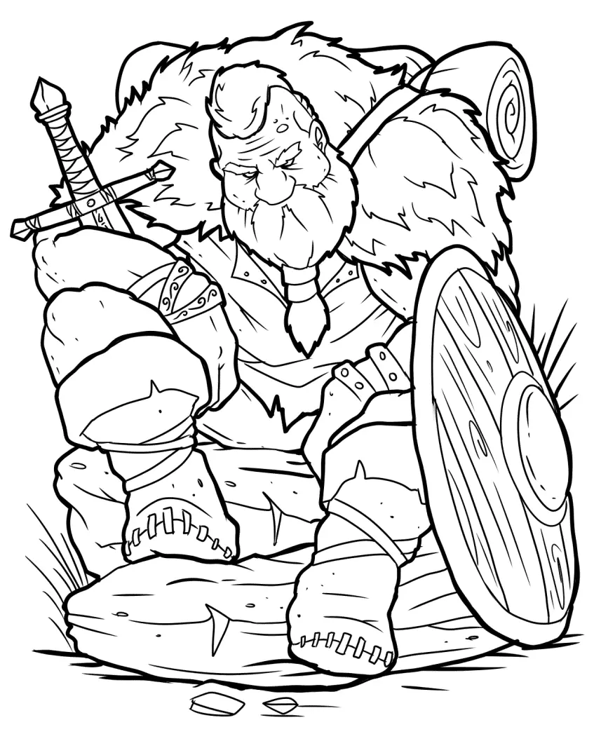 Desenhos de Vikings Para Colorir 18