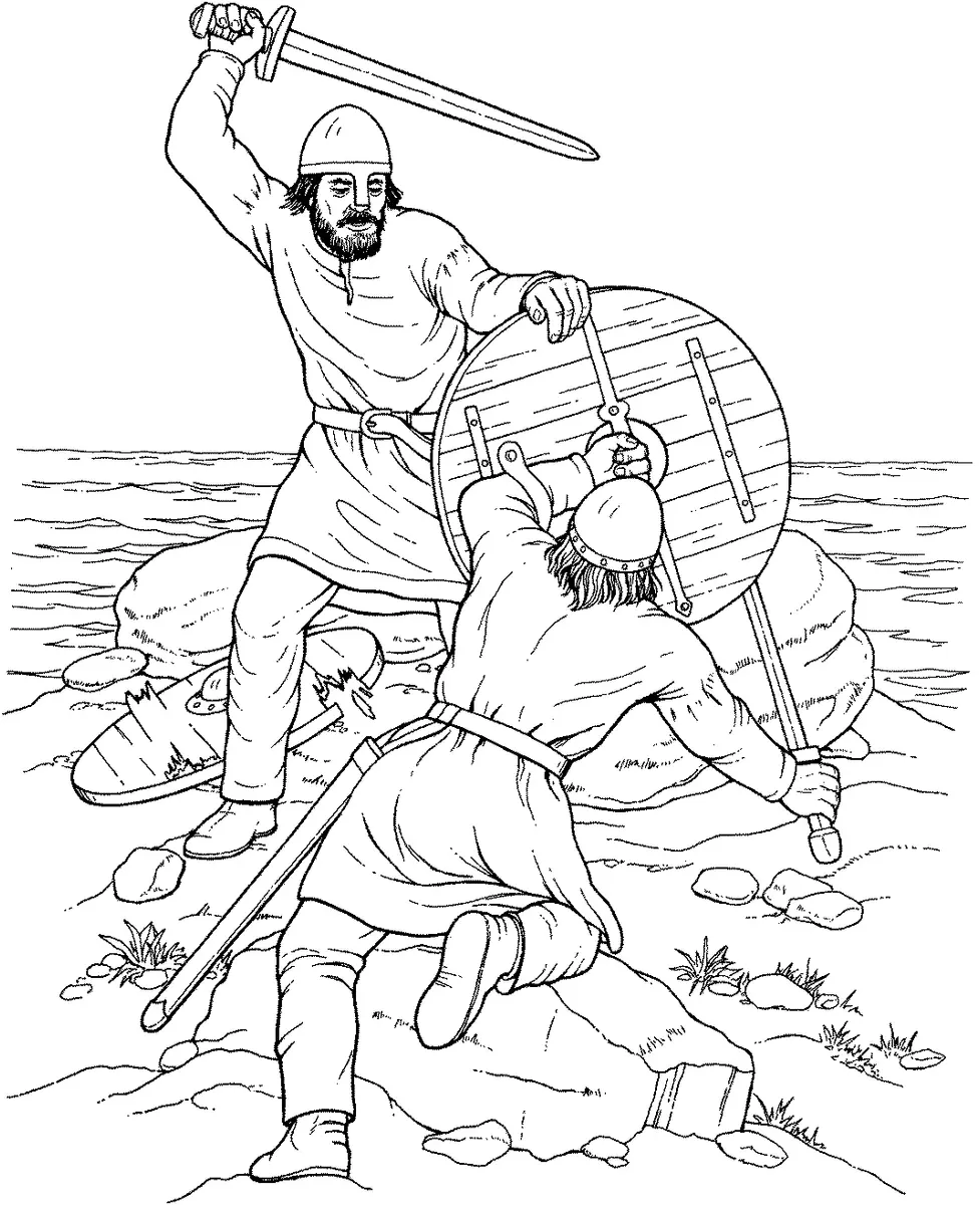 Desenhos de Vikings Para Colorir 20