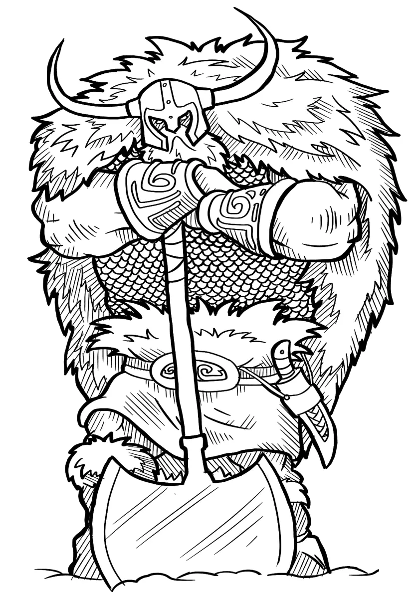 Desenhos de Vikings Para Colorir 9