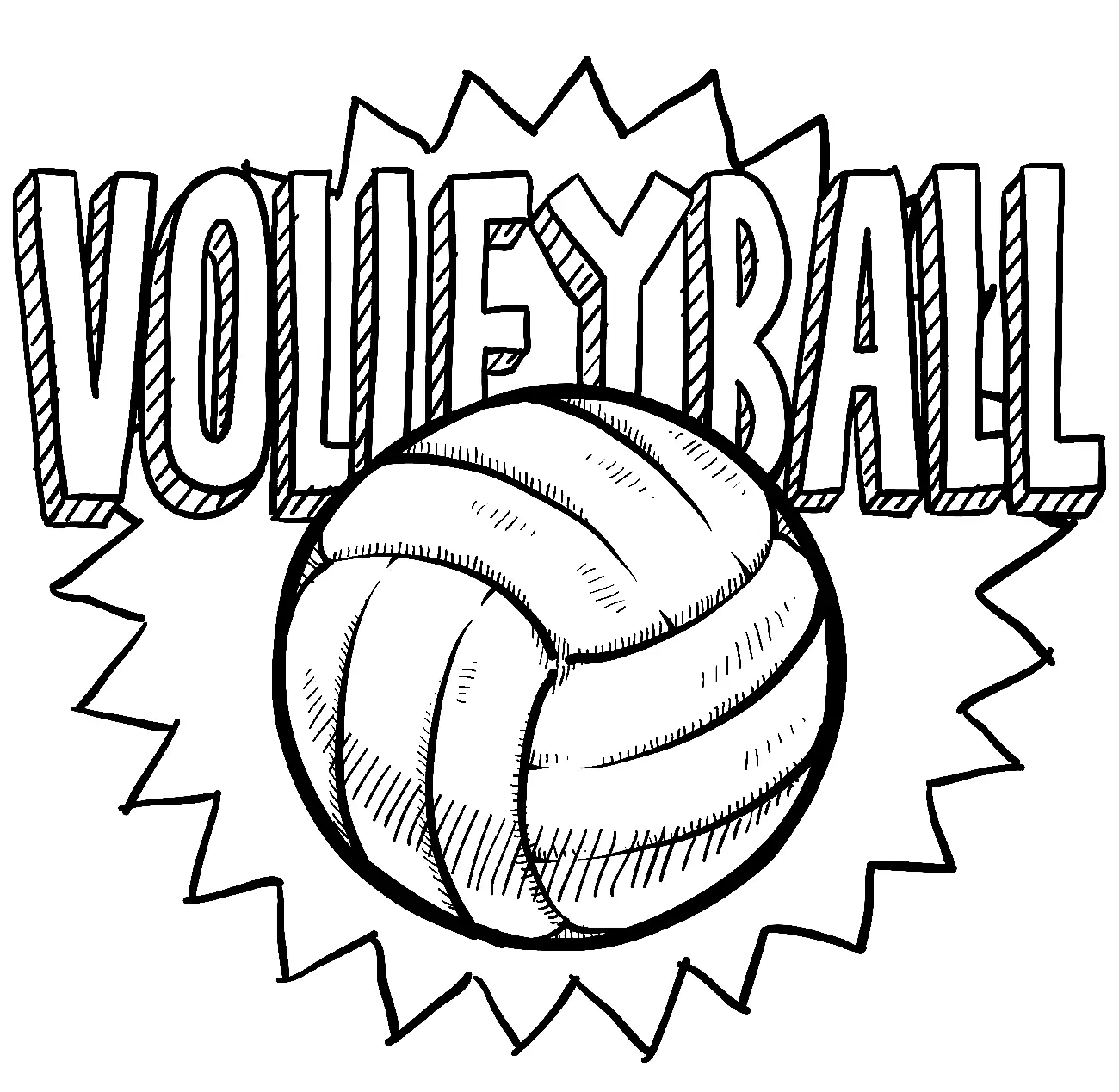 Volleyball Coloring Pages 2