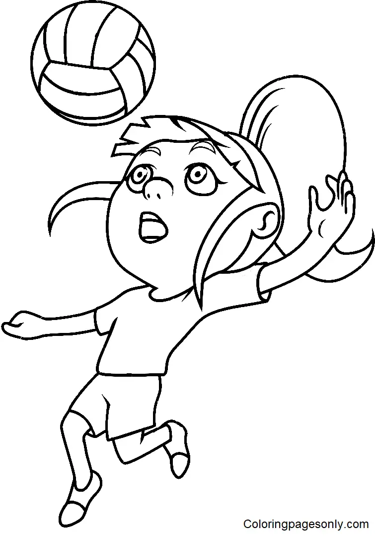 Volleyball Coloring Pages 9