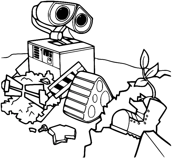 Wall E Para Colorear 5
