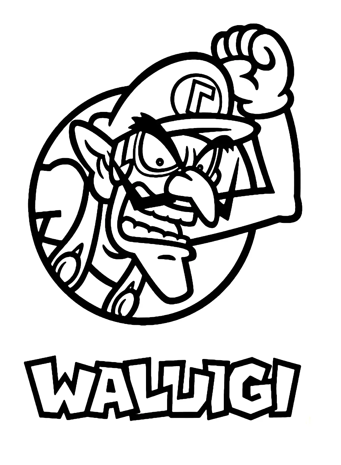 Waluigi Coloring Pages 3