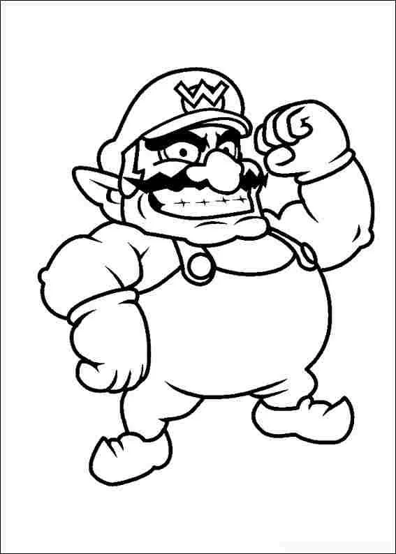Wario Para Colorear 1