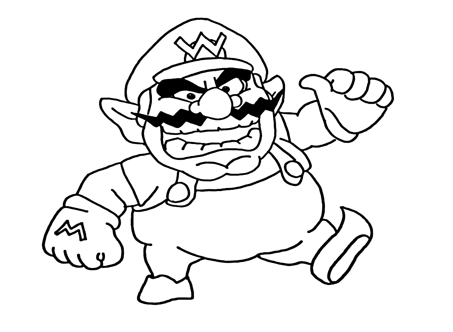 Wario Para Colorear 4