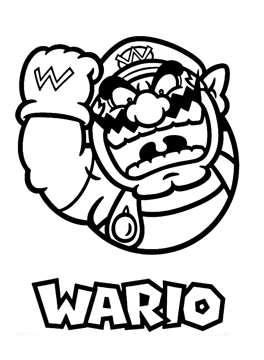 Wario Para Colorear 6